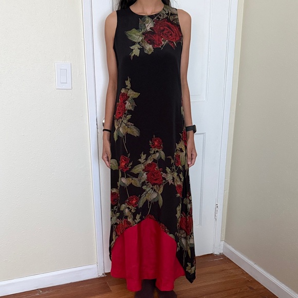 FORMAL ROSE PRINT GOWN - Picture 2 of 10